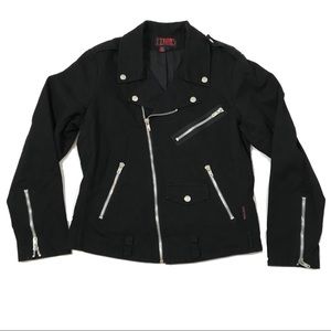 Tripp NYC Black Punk Rock style Jacket with Silver Accents